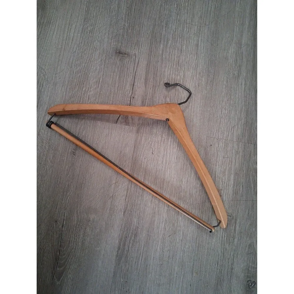 Sears and Roebuck Co Suit Jacket & Pants Hanger Wood & Metal Vintage Curved
